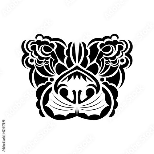 Lion face in boho style. Vector illustration.