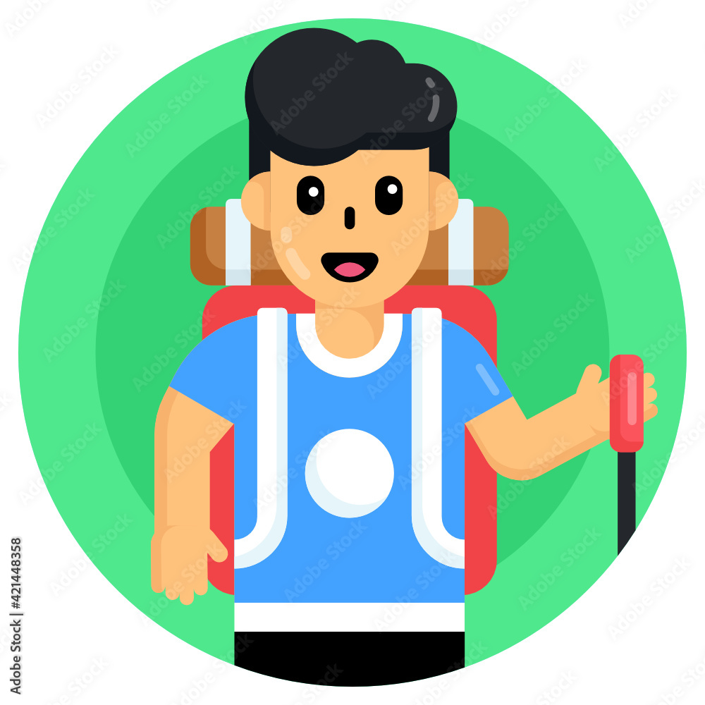 Player editable flat rounded vector design  
