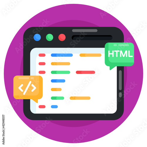  Web development in flat icon, editable vector design