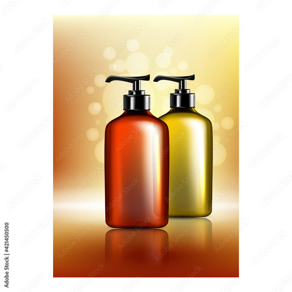 Sulfate-free Professional Shampoo Poster Vector Illustration banner Sulfate-free Professional Shampoo Poster Vector Illustration banner