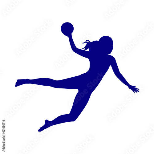 Silhouette Beach handball