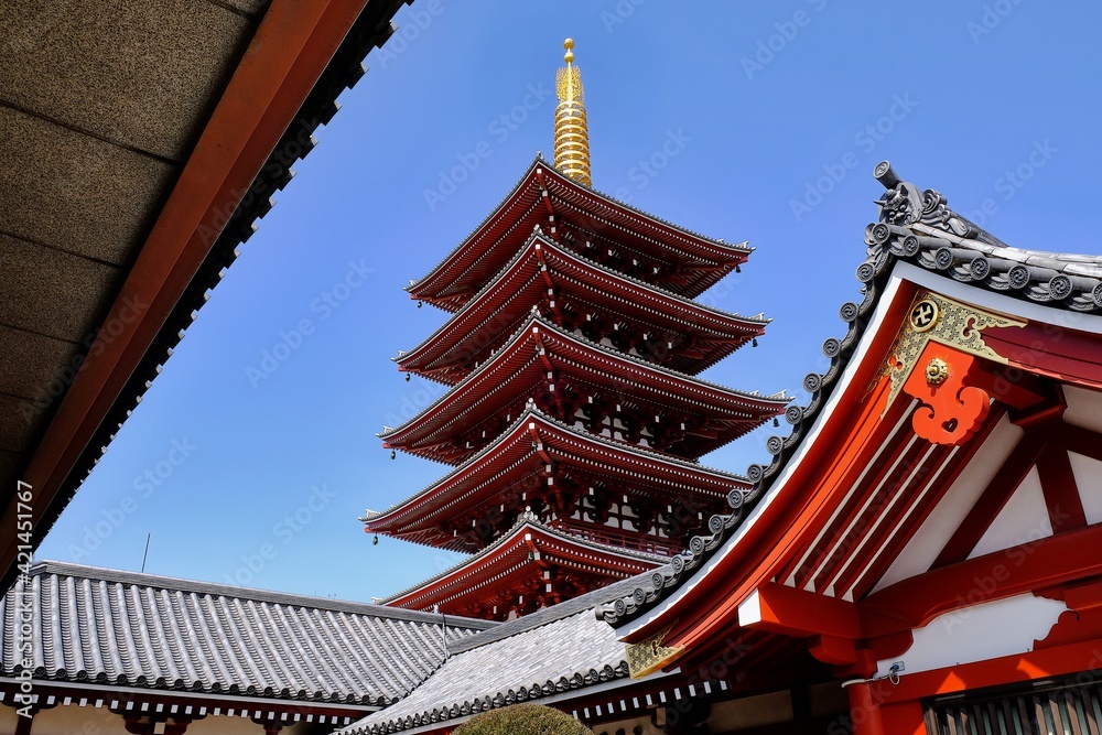 浅草　浅草寺・五重塔