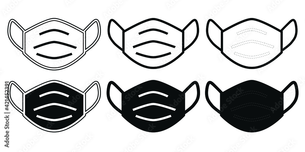 Protective Mask Icon Mouth Guard Vector Graphic Isolated Protective Mask Icon Mouth Guard Vector Graphic Isolated
