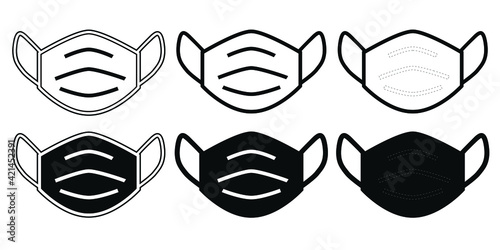 Protective Mask Icon Mouth Guard Vector Graphic Isolated