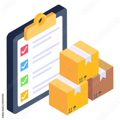 
Inventory icon in editable isometric design

