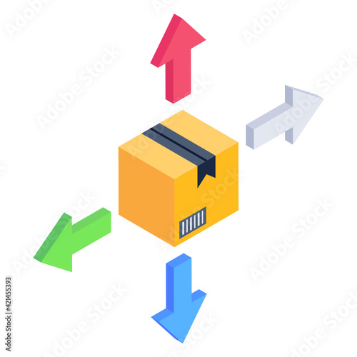 
Trendy vector design of pallet isometric icon 

