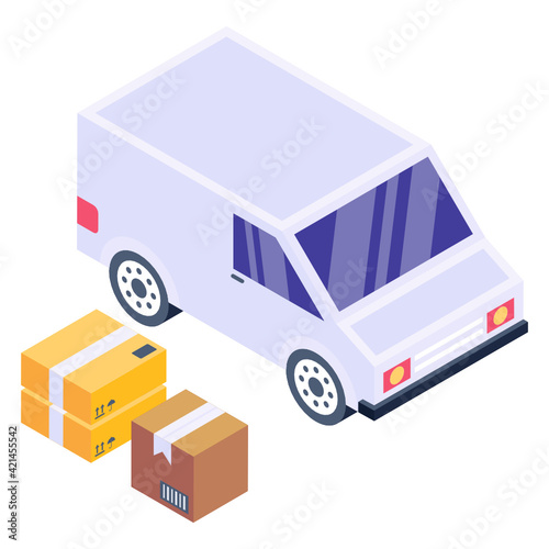 
Trendy vector design of pallet isometric icon 

