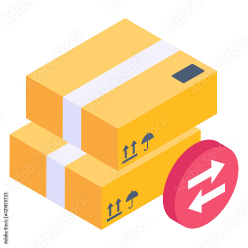 
Trendy vector design of pallet isometric icon 

