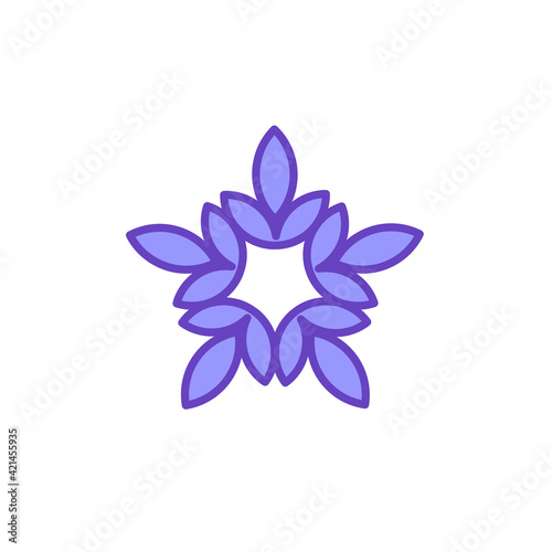 flower vector icon  Pictograph of flower. Stock Vector illustration isolated on white background.