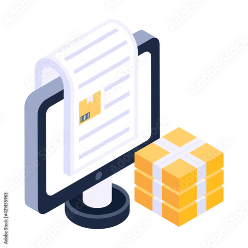 Trendy vector design of pallet isometric icon