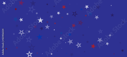 National American Stars Vector Background. USA Independence Veteran's Memorial Labor 11th of November 4th of July President's Day