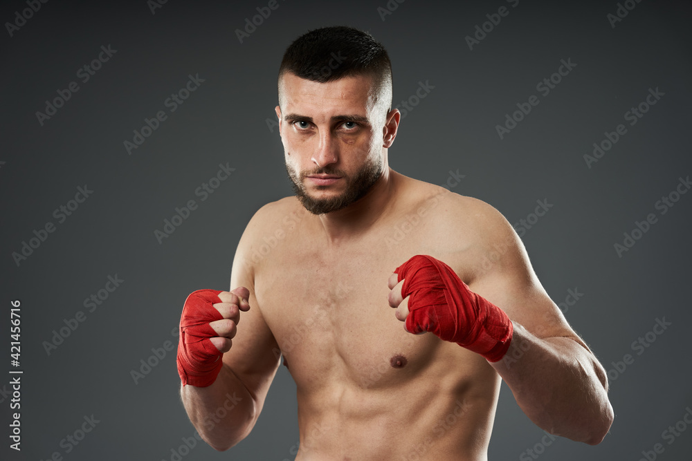 MMA fighter training MMA fighter training