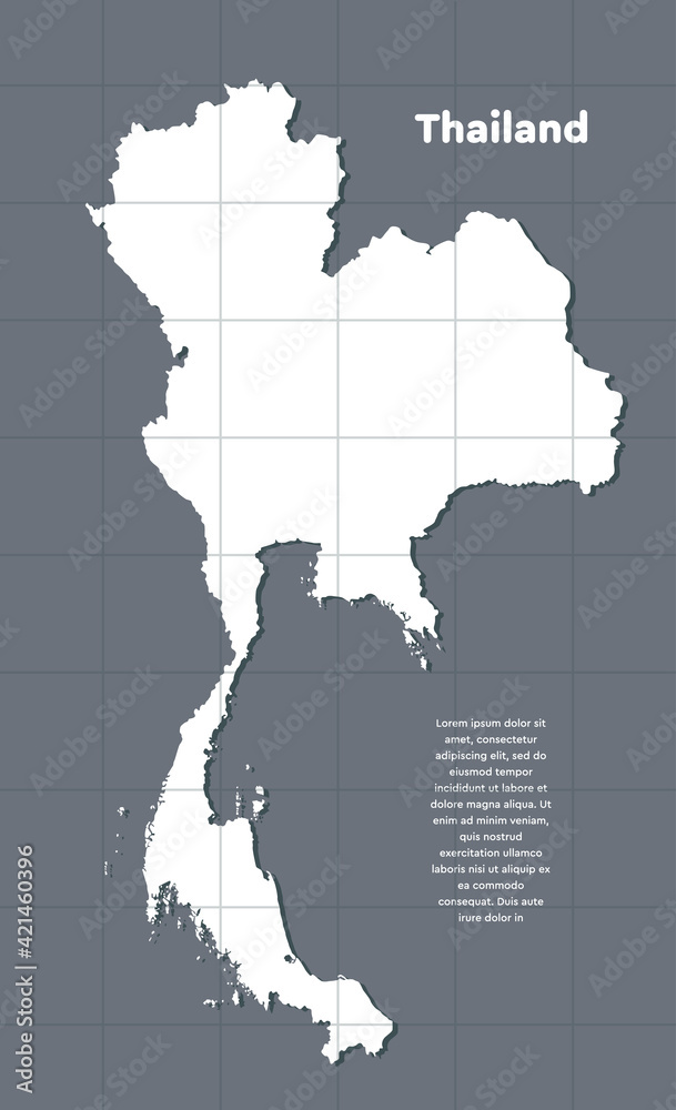Fototapeta premium Thailand vector map and concept country template
