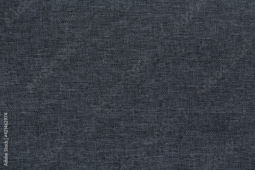 Canvas Polyester texture synthetical for background. Black fabric textile backdrop for interior art design or add text message.
