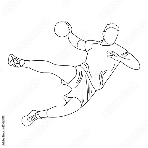 Dessin illustration handballeur