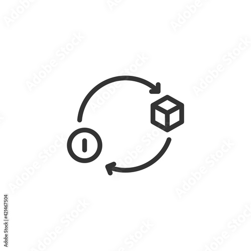 Trading line icon, sign or symbol.