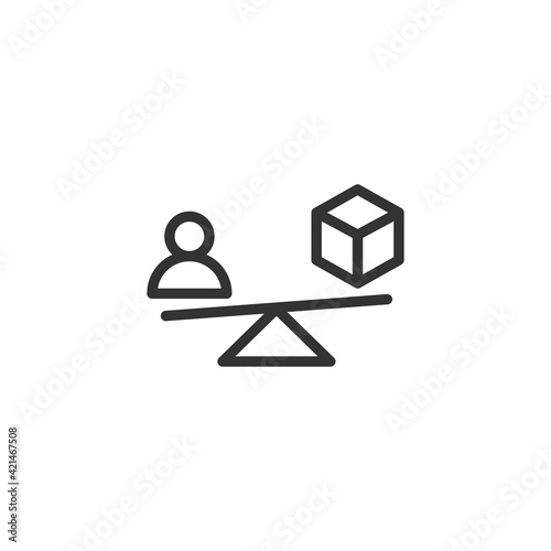 Outline design of trading icon.