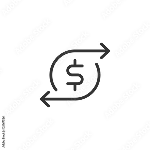 Simple trading line icon.
