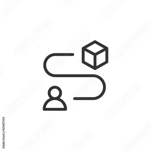 Minimal trading line icon