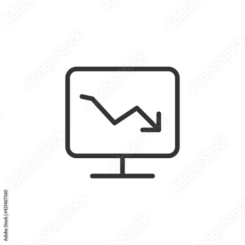 Premium trading line icon for app, web and UI.