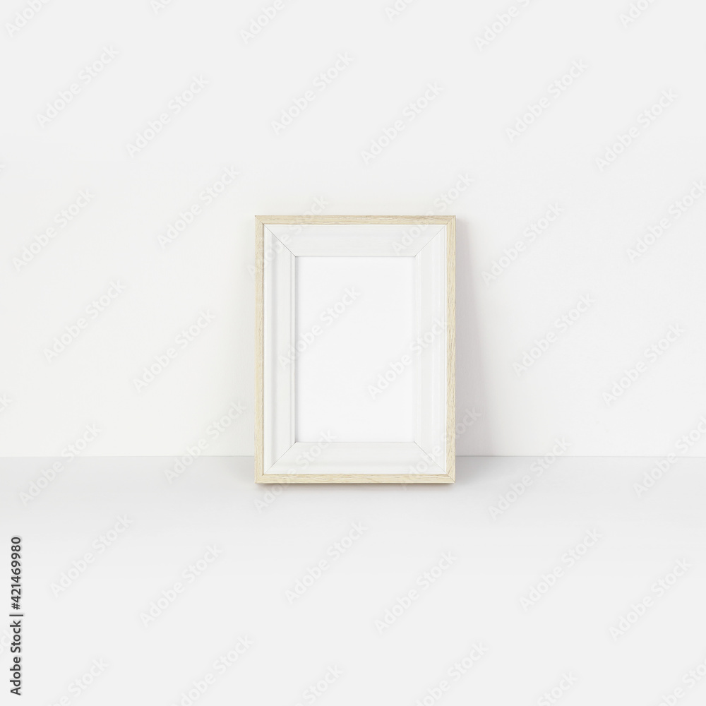 Minimalist frame mockup on white background Minimalist frame mockup on white background