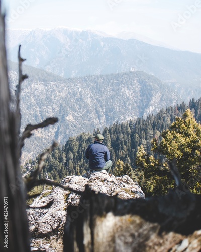 hiking in the mountains