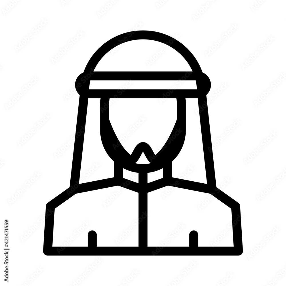 Muslim character icon Muslim character icon