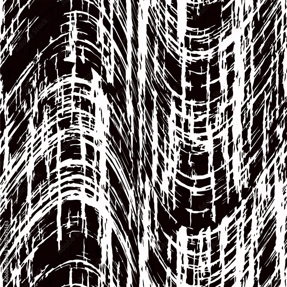 custom made wallpaper toronto digitalSeamless grid pattern with rough vertical and horizontal wavy white  stripes on black background