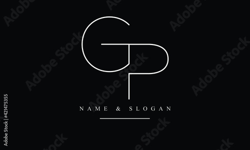 PG, GP, P, G abstract letters logo monogram