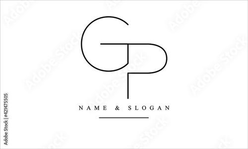 PG, GP, P, G abstract letters logo monogram