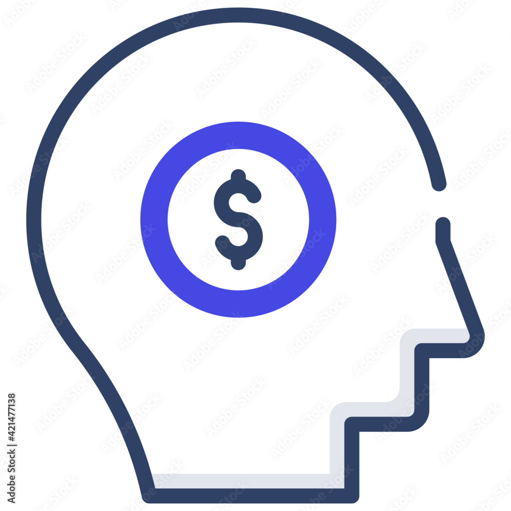 A flat design, icon of broker A flat design, icon of broker