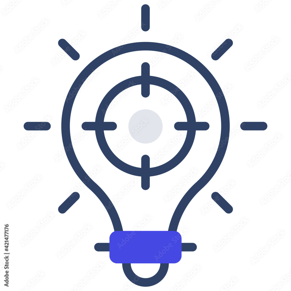 An outline design, icon of target idea An outline design, icon of target idea