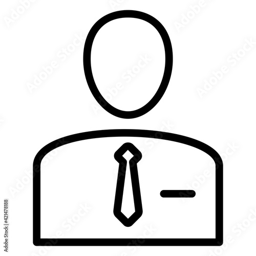 A linear design, icon of businessman © Vectorslab