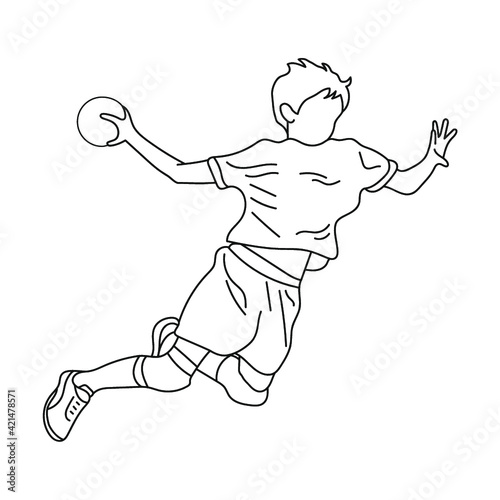Dessin illustration mini-handballeur
