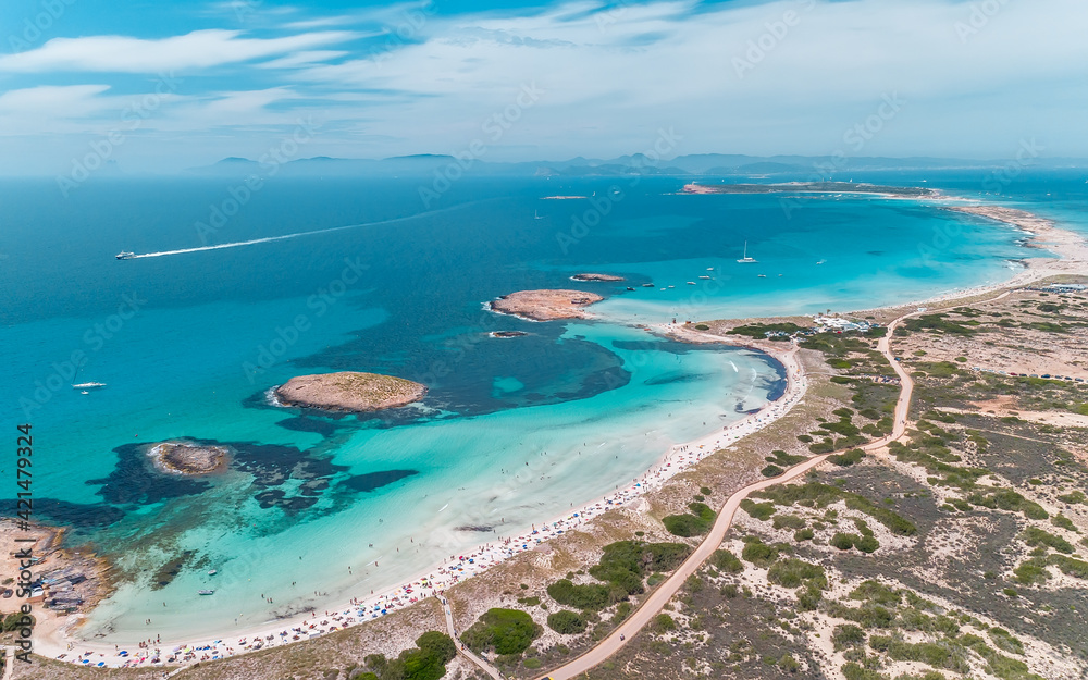 Stunning aerial of Formentera the Maldives of Europe Stunning aerial of Formentera the Maldives of Europe