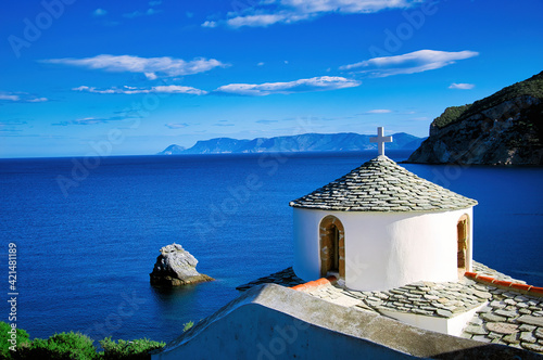 Greece, Skopelos island , Holy Monastery of the Annunciation photo