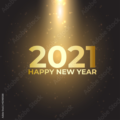 Creative concept of 2021 Happy New Year. Design templates with typography for celebration and season decoration. Luxury backgrounds design vector