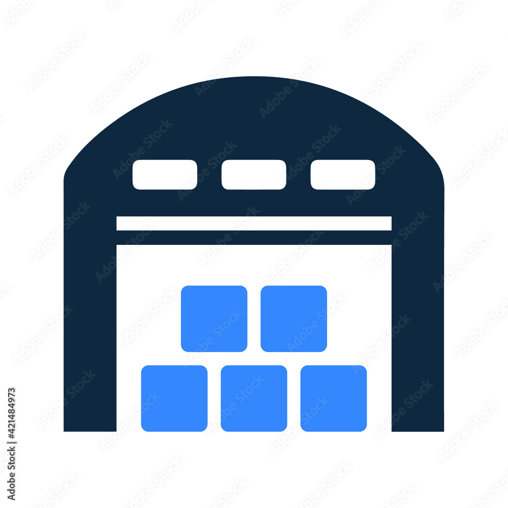 Storage, warehouse icon. Glyph vector isolated on a white background. Storage, warehouse icon. Glyph vector isolated on a white background.