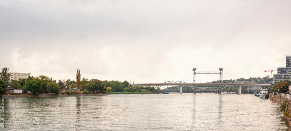 Two bridges on the river Don in Rostov-on-Don
