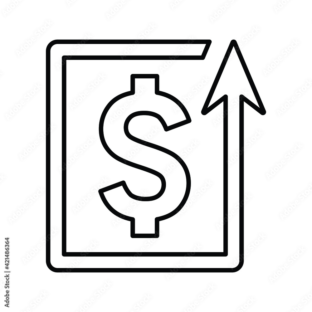 Refund, reverse, back payment outline icon. Line art design. Refund, reverse, back payment outline icon. Line art design.