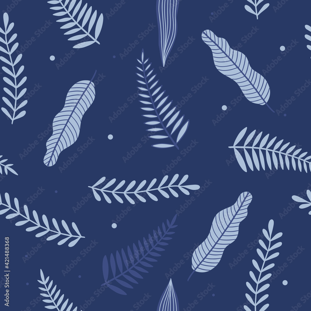 Seamless pattern with flowers and leaves. Creative floral texture. Great for fabric, textile Vector Illustration Seamless pattern with flowers and leaves. Creative floral texture. Great for fabric, textile Vector Illustration