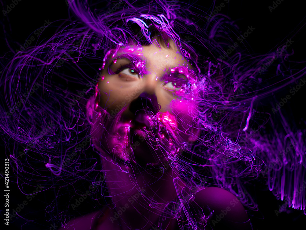 Close up UV abstract portrait Close up UV abstract portrait