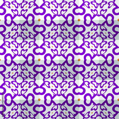  Geometric vector pattern with triangular elements. Seamless abstract ornament for wallpapers and backgrounds. 