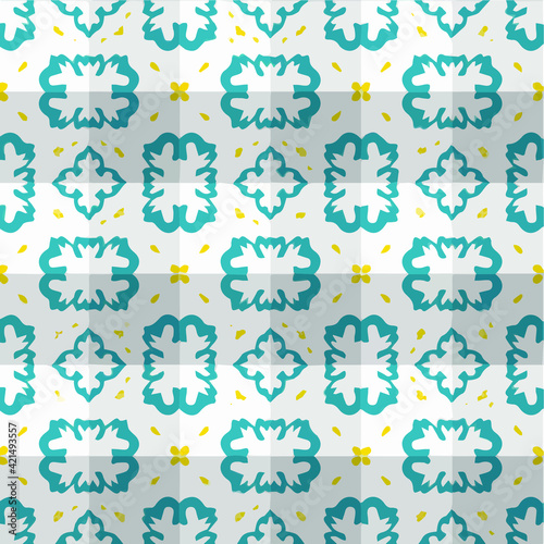 Geometric vector pattern with triangular elements. Seamless abstract ornament for wallpapers and backgrounds. 