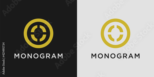 Monogram logo design letter o with creative circle concept