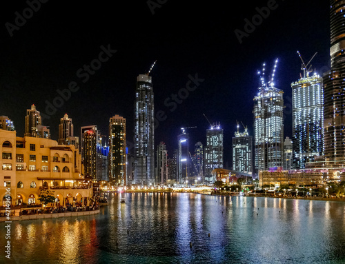 Burj Khalifa park at night