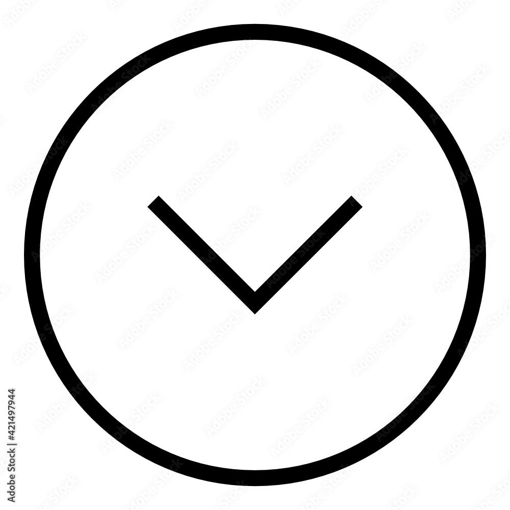 Arrow down icon design line style Arrow down icon design line style