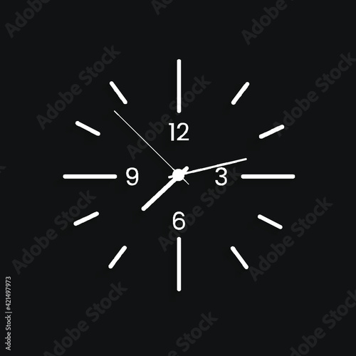 Wall clock vector design in flat concept. Eps 10 vector illustration.