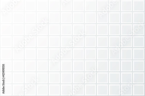 White tile wall background design. Eps 10 vector illustration.