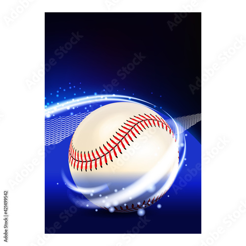Baseball Team Activity Sport Notice Banner Vector